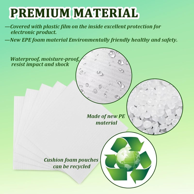 ALISWAT 50 Pack Foam Pouches 12x16 Inch, Cushion Foam Pouch Protect Fragile Items, Packing Foam Wrap Pouches for Moving, Storing and Packing supplies Protect Glasses, China and Dishes - Image 3